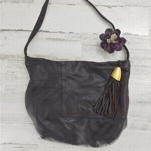 Sharif Brown Vintage Leather Shoulder Purse Unique